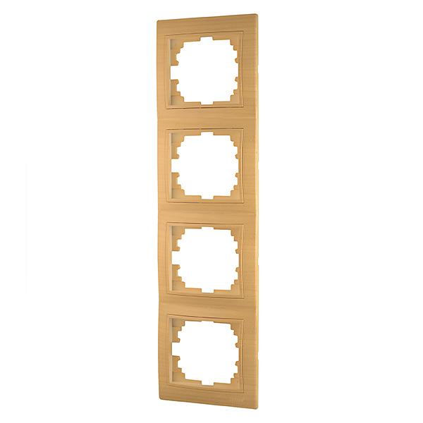 Рамка 4-м Mira вертикал. ясень LEZARD 701-4700-154