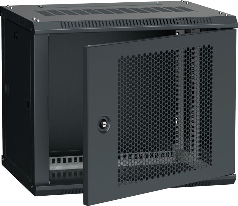 Шкаф LINEA W 6U 600х450мм перфорир. дверь RAL9005 ITK LWR5-06U64-PF