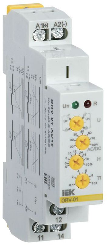 Реле напряжения ORV 1ф 24-48В AC/DC IEK ORV-01-AD48