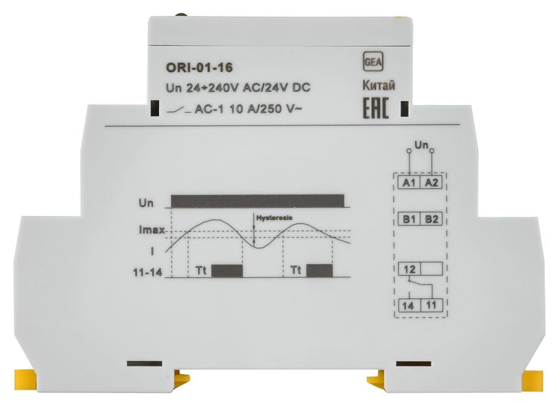 Реле тока ORI 1.6-16А 24-240В AC/24В DC IEK ORI-01-16