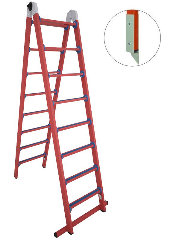 Лестница диэлектрическая ЛСПТД-2.5 МГ трансформируемая в стремянку стеклопластик. Антиток Д471587