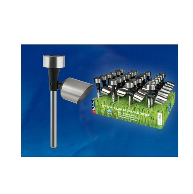 Светильник светодиодный садовый USL-C-690/MT375 SPOT IP44 1хAAA Ni-Cd спот аккумулятор в комплекте на солнечн. батарее бел. свет SET24 Uniel UL-00001686