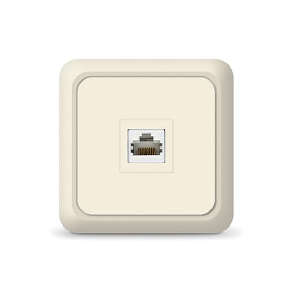 Розетка компьютерная 1-м Олимп сл. кость UNIVersal 1073