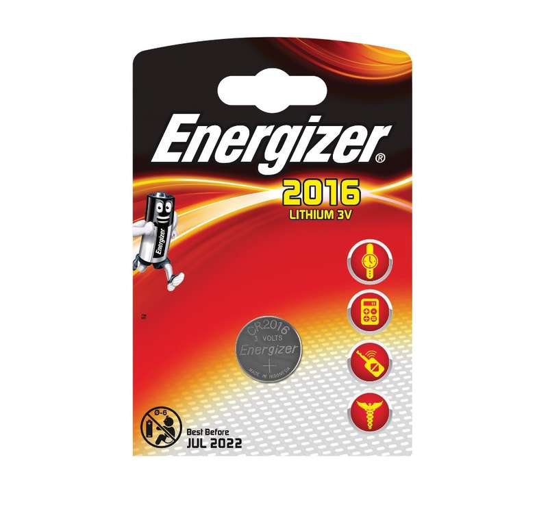 Элемент питания литиевый CR2016-1BL (10/140/13440) (блист.1шт) Energizer Б0031450
