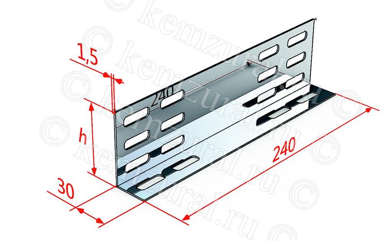 Соединитель СЛ240х65 УТ1.5 S=1.2мм КЭМЗ 120 003304 24