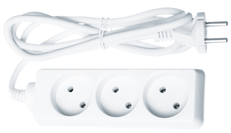 Удлинитель 3х1.5м без заземл. 16А IP20 61 308 NPE-S-03-150-X-2х1 Navigator 61308