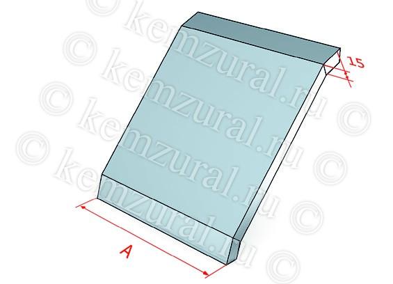 Крышка для угла для поворота трассы вниз на 90град. КЛс 100-90 УХЛ2.5 КЭМЗ 118 101103 18