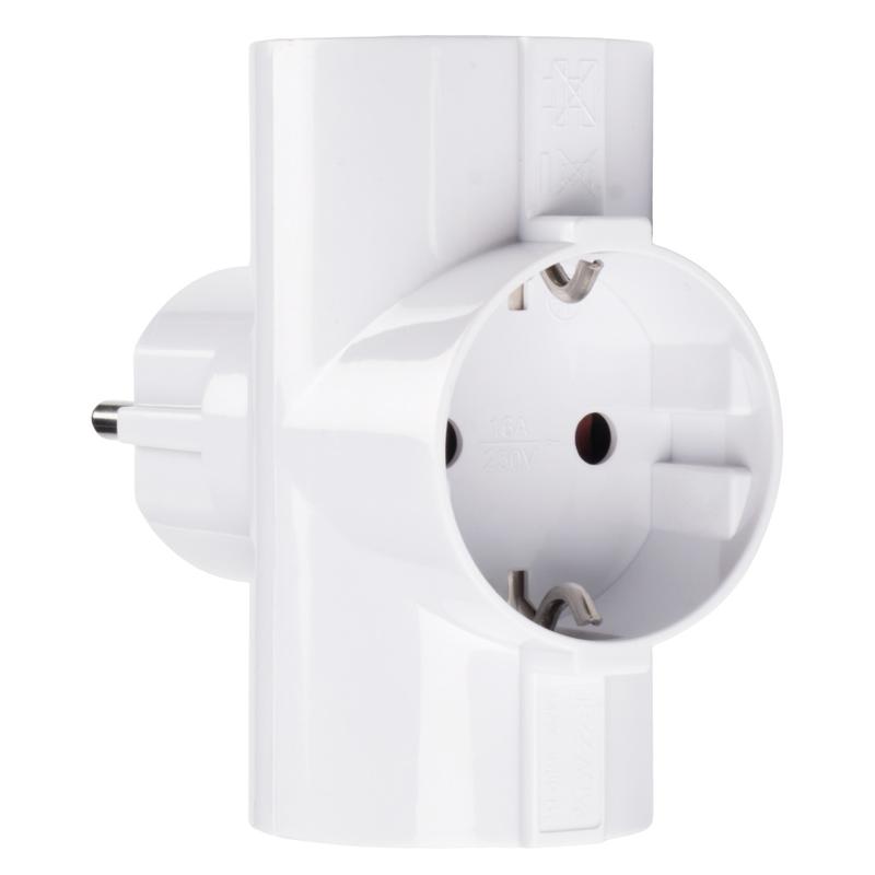 Разветвитель 3-м с заземл. 16А IP20 AD-3G-R 3.5кВт JazzWay 2853363