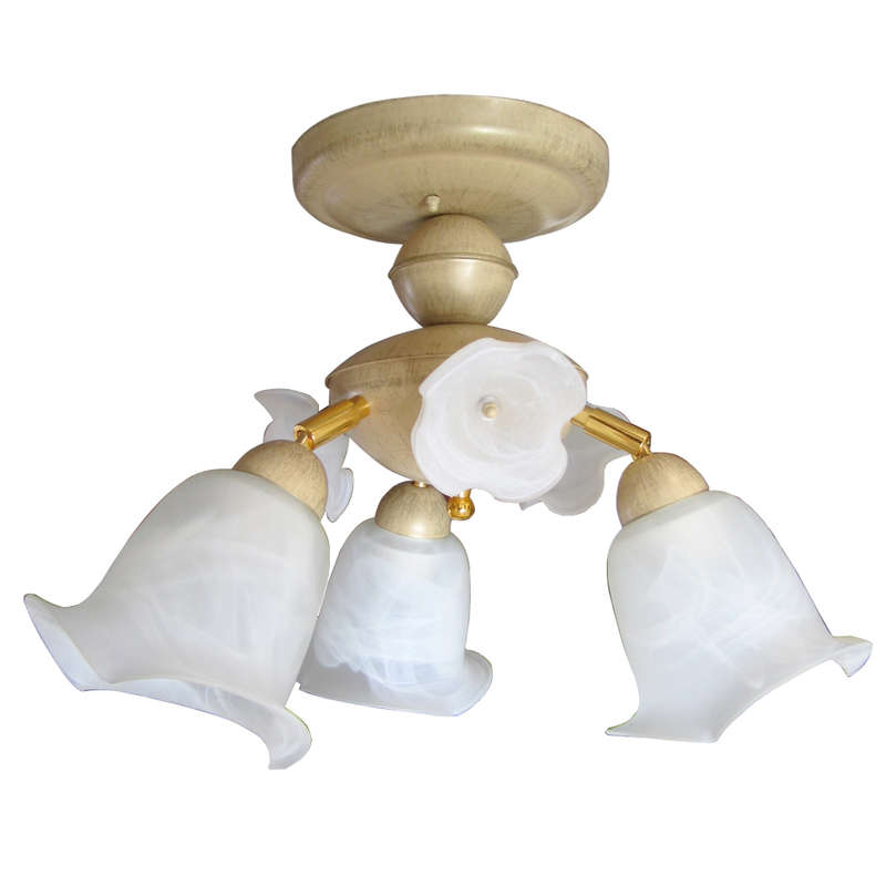 Светильник НПБ 01-3х60-146 E27 "Кувшинка" 131 беж. зол (Плафон 02929) Элетех 1005403778