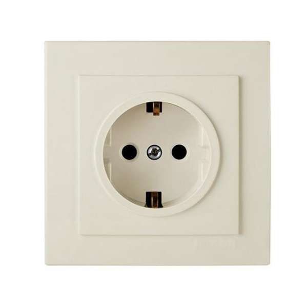 Розетка 1-м СП Пилот с заземл. бел. БЕЛТИЗ RS16-133-Б