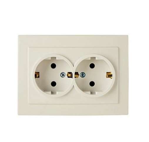 Розетка 2-м СП Пилот с заземл. бел. БЕЛТИЗ RS16-238-Б