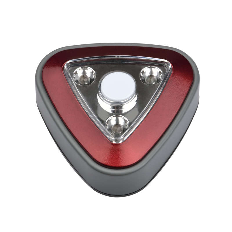 Светильник-ночник DTL-356 Треугольник/Red/3LED/4АА пушлайт питание от 3-х батареек ААА (в комплект не входят) красн. Uniel UL-00001987