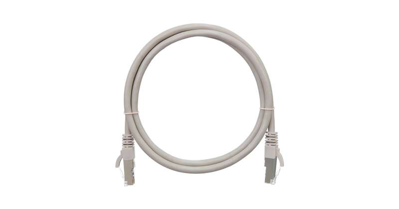 Патч-корд S/FTP 4 пары кат.6 (класс E) 250МГц 2хRJ45/8P8C BC (чистая медь) 26AWG (7х0.165мм) LSZH нг(А)-HFLTx сер. 1м NIKOMAX NMC-PC4SE55B-010-C-GY