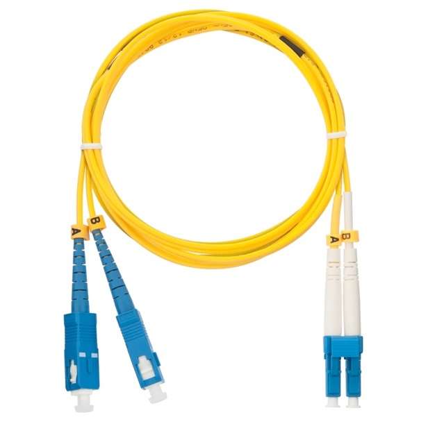 Патч-корд NMF-PC2S2C2-SCU-LCU-003 волоконно-оптический переходн. одномод. 9/125мкм стандарта OS2 SC/UPC-LC/UPC двойн. LSZH нг(В)-HFLTx 2мм желт. 3м NIKOMAX NMF-PC2S2C2-SCU-LCU-003