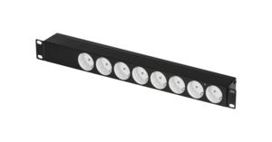 Блок розеток 8-м 10А 19дюйм с фильтром без шнура железн. NIKOMAX TLK-RS08M1N-BK