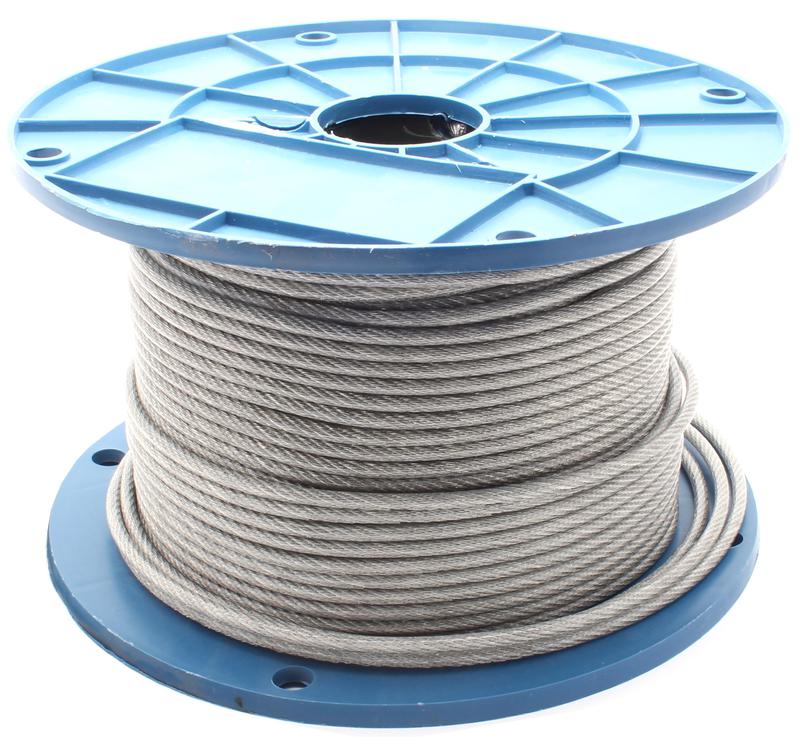 Трос стальной в ПВХ изоляции d3/4мм 6х7+FC (уп.100м) Партнер 16743