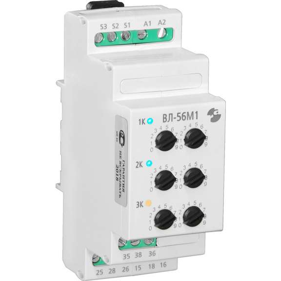 Реле времени ВЛ-56М1 УХЛ4 5А 24-220В 50Гц/пост. 0.1с-99ч 1перекл. 3 канал. в каждом канале Реле и Автоматика A8223-76911311