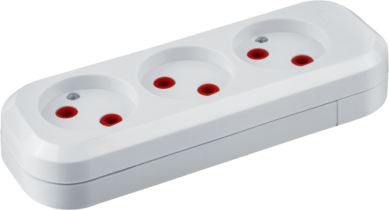 Колодка удлинителя 3-м без заземл. 61 585 NCA-BL01-03-х-WH АБС-пластик Navigator 61585