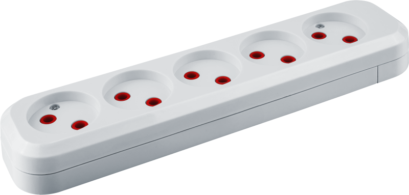 Колодка удлинителя 5-м без заземл. 61 589 NCA-BL01-05-х-WH АБС-пластик Navigator 61589