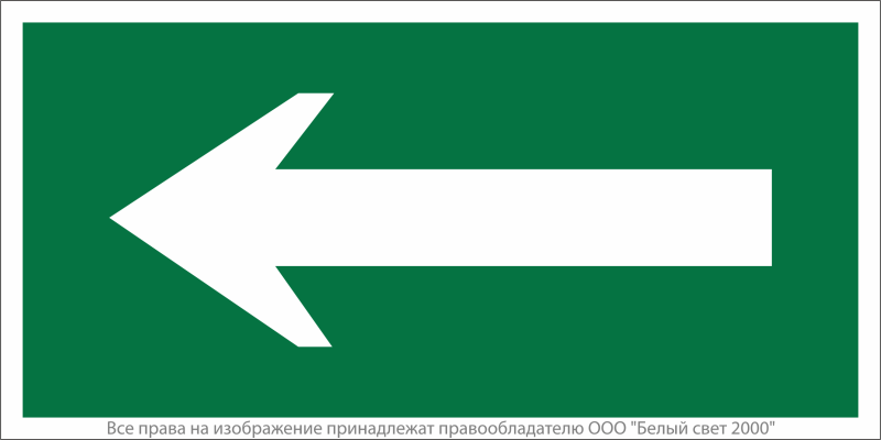 Знак безопасности NPU-2110.N01 "Движение к выезду" Белый свет a17813