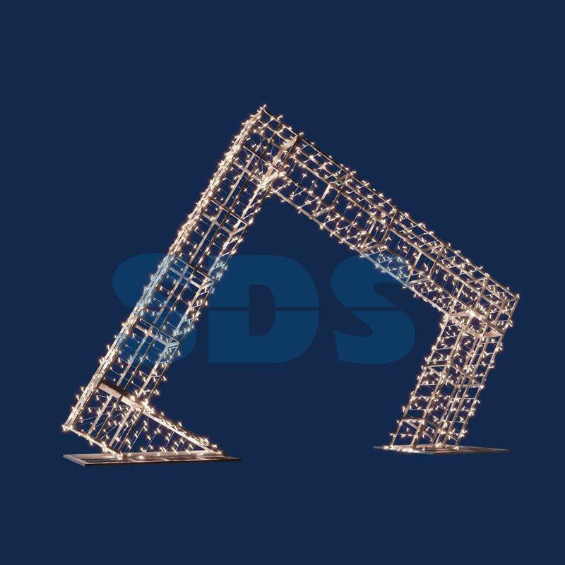 Арка декоративная "Ромб" 300см тепл. бел. 501-468