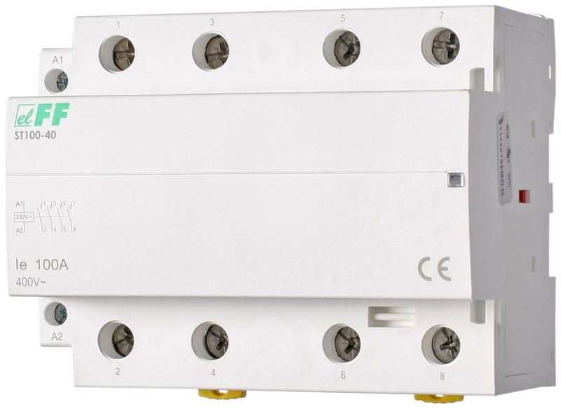 Контактор модульный ST100-40 4НО 9Вт 6мод. монтаж на DIN-рейку F&F EA13.001.017