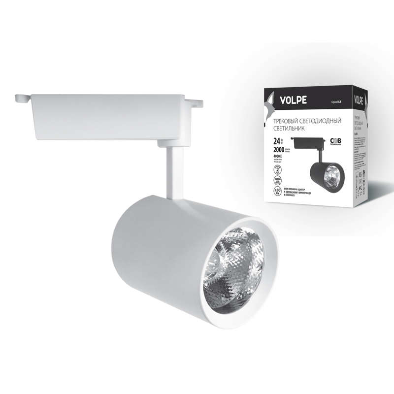 Светильник светодиодный трековый ULB-Q253 24W/NW/A WHITE 24Вт бел. Volpe UL-00003457