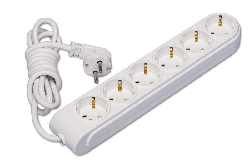 Удлинитель 6х7м с заземл. 16А IP20 ПВС 3х1.5 защ. шторки Makel N6310074