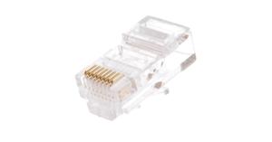 Коннектор RJ45 (8P8C) под витую пару кат.5E (класс D) неэкранир. 100МГц покрытие 3мкд универс. ножи для проводников 0.47-0.51мм (уп.1000шт) NETLAN EC-UP8P8C-5E-003-TR-1000