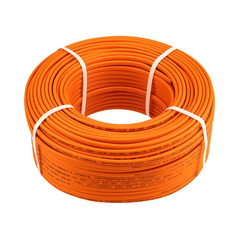 Кабель греющий саморег. пищевой 10 ККНС 2ЛПп-ЭЛ 65/85 экранированный 10Вт/м 100м PROCONNECT 51-0632-4