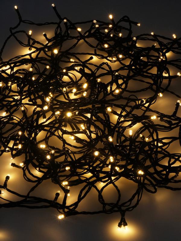 Гирлянда светодиодная "Нить" LD200-GWW-BO 20м 200LED тепл. бел. уличная 8 режимов элементы питания 3хAA SHLights 4690601045461