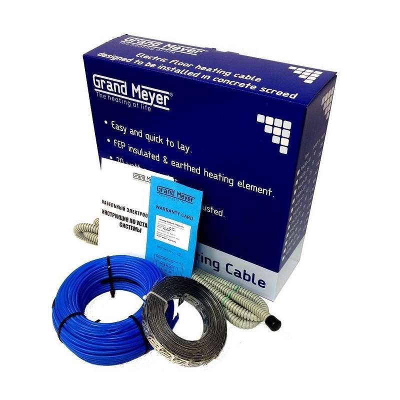Комплект "Теплый пол" (кабель) двухжил. 20Вт/м 3200Вт 160м 14.5-22.9кв.м Grand Meyer THC20-160