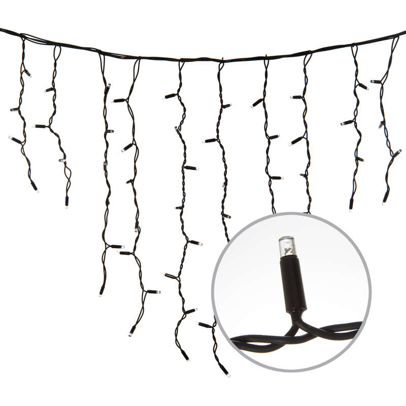 Гирлянда "Бахрома" светодиодная ULD-B3010-200/TBK WHITE IP67 с эффектом мерцания Uniel UL-00003935