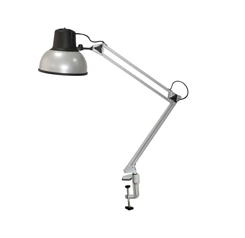 Светильник Бета-К настол. на струбцине 60Вт без лампы ЛОН Е27 серебр. Трансвит 000000000086