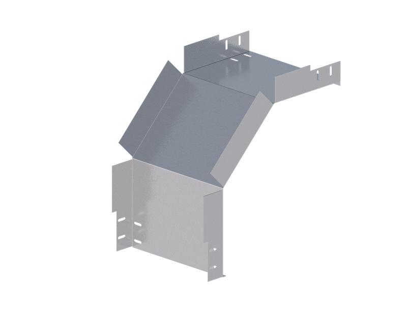 Лоток монтажный угловой 90град. вниз 300х50 сталь 1мм ЛУ90Н.300.50.454.1.1 гор. оцинк. СОЭМИ Н0121330325