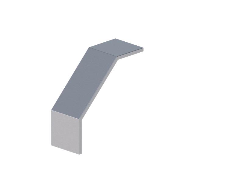 Крышка для угла внешнего 90град. осн.150 сталь 1мм ЛМсК-90Н цУТ1.5 гор. оцинк. СОЭМИ Н0121430123