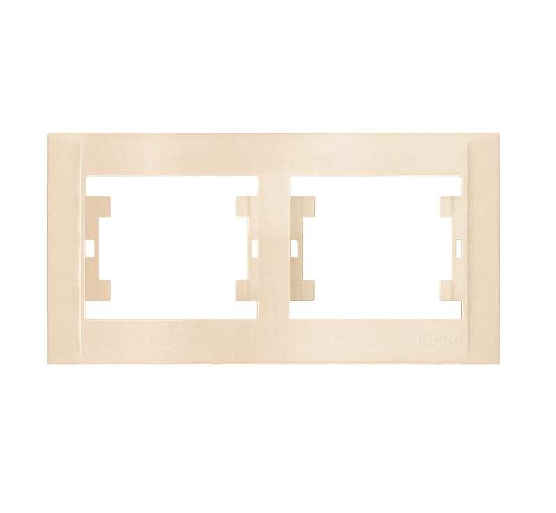 Рамка 2-м горизонт. крем Makel 42010702