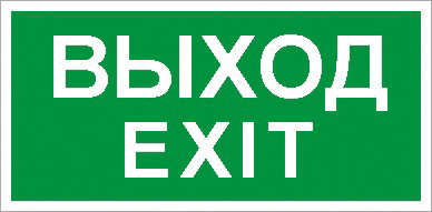 Пиктограмма "Выход/Exit" ПЭУ 011 135х260 SIRAH IP65 СТ 2502002680