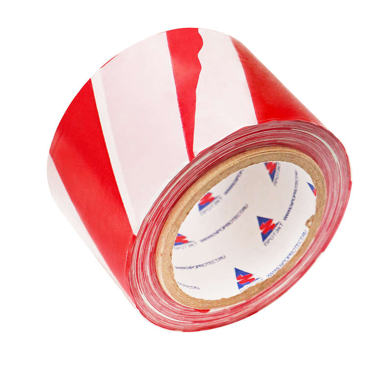 Лента оградительная ЛО-100 75мм "Стандарт" бел./красн. (рул.100м) Протэкт 8260