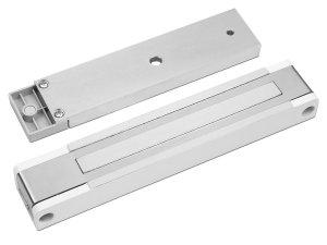 Замок электромагнитный сила удержания 400кг 12В/0.5А датчик холла; геркон индикац. -20...+40град.C; корпус 225х42х26.5мм; якорь -193х42х14.5мм AL-400 Premium бел. ЭКСКОН 208484