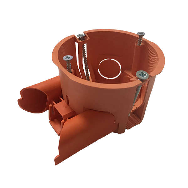 Коробка установочная СП 68х45 IP20 с каб-каналом для полых стен негорюч. оранж. ГУСИ С3Е3 КК Нг Евро