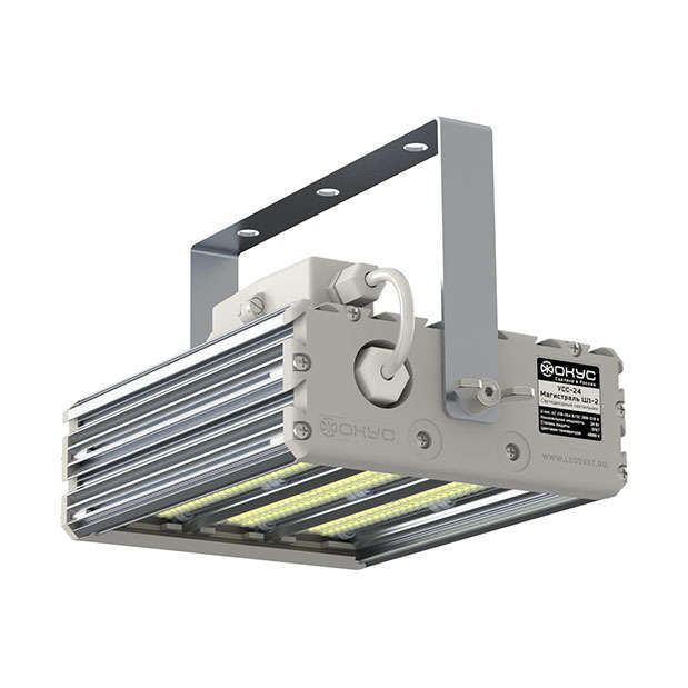 Светильник светодиодный УСС-24 Магистраль Ш1-2 IP67 5000К крепление скоба ФОКУС USS01-024O0DEF03F06000