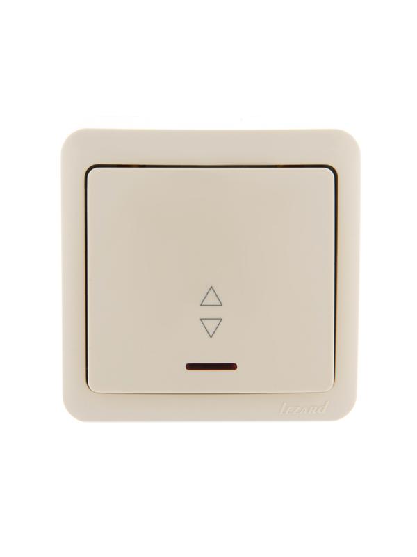 Переключатель проходной 1-кл. 1п ОП Viola 10А IP20 с подсветкой крем. LEZARD 751-0300-114