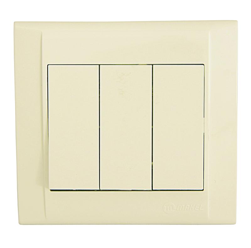 Выключатель 3-кл. Defne 1вх. 3вых. Makel 42010091