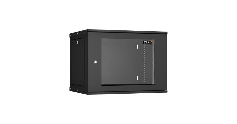 Шкаф настенный 19дюйм 9U стекл. дверь Ш600хВ436хГ450мм 1 пара монтаж. направляющих разборн. черн. NIKOMAX TWI-096045-R-G-BK