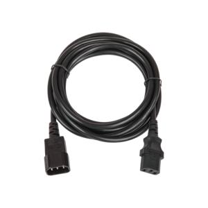 Кабель питания разъем C14 IEC 60320/разъем C13 IEC 60320 3х1кв.мм 250В 10А 1.8м черн. NIKOMAX TLK-PCM10-018