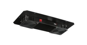 Блок вентиляторный для настенных шкафов TWC TWA TWM 2 вентилятора нижние решетки пластиковые с фильтром без шнура питания черн. NIKOMAX TLK-FAN2-F-BK