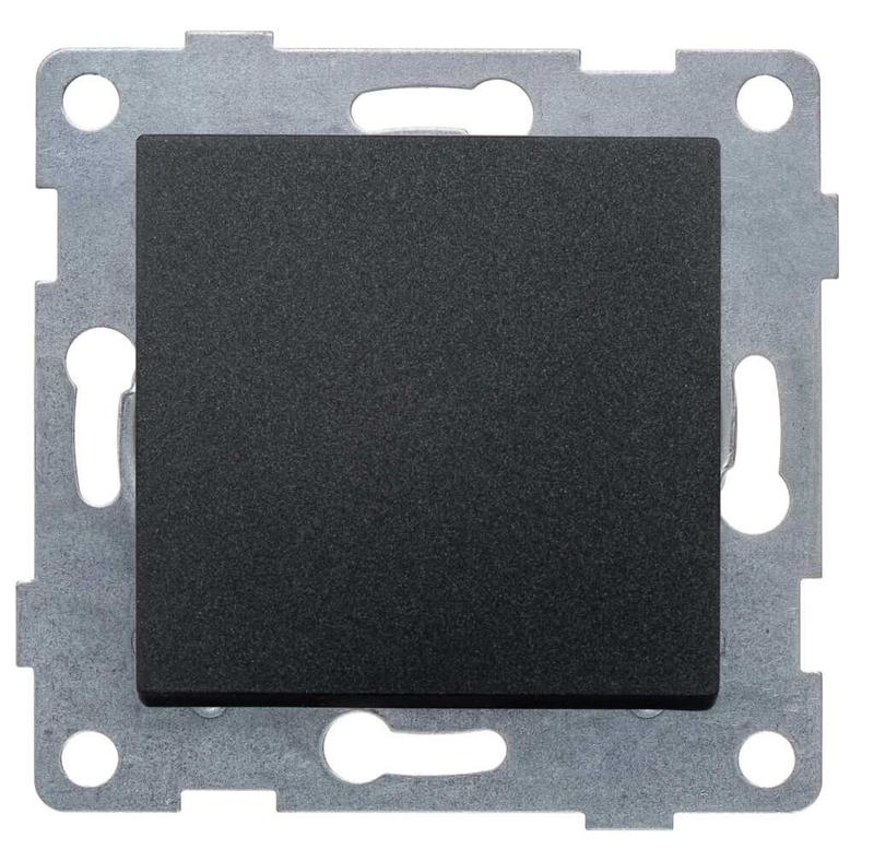 Выключатель 1-кл. СП Ugra 10А 250В самовозвратный механизм графит GUSI С11В6-010