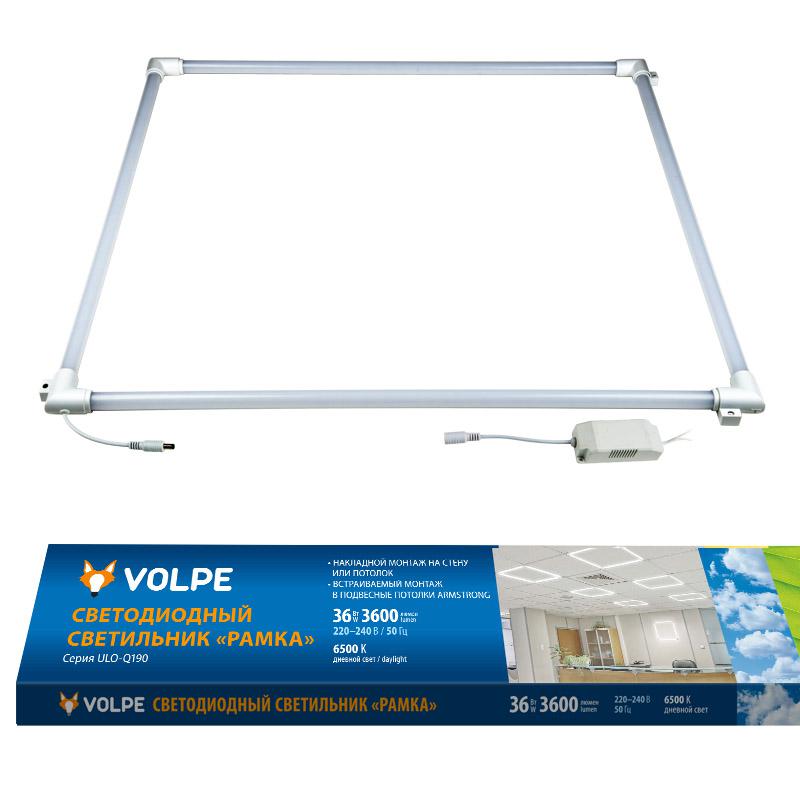 Рамка ULO-Q190 6060-36W/6500К WHITE бел. Uniel UL-00004087