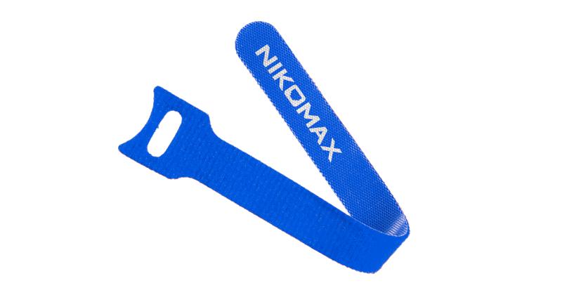 Стяжка-липучка NIKOMAX с мягк. пряжкой 210х16мм для пучков до 50мм син. (уп.10шт) NIKOMAX NMC-CTV210-16-SB-BL-10